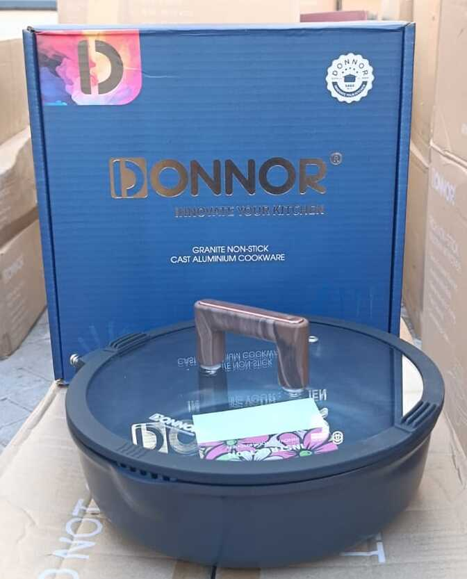 DONNOR Cast Aluminum Non-Stick Casserole with Lid